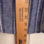 Susan Graver  Roll Tab Button-up Blouse Top Sz Petite M Linen Blend Photo 5