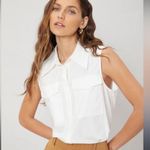 Equipment Fornari Femme Sleeveless Slim Signature rayon Shirt Photo 0