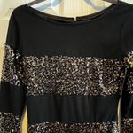Black Sequin Long Sleeve Mini Dress Party Clubwear Sparkly Glam Size Medium Photo 10
