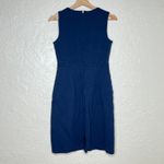Lands' End  Women’s Navy Blue Sheath Ponte Knit Sleeveless Dress Size 4 Photo 3
