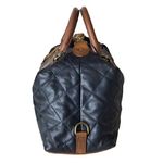 Ralph Lauren Black Leather Diamond Quilted Doctors Boston Duffle Bag Photo 2