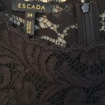 NEW Vintage Authentic Luxury Escada Black Lace Sleeveless Mini Dress Size 4 Photo 3