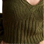 Anthropologie Crop Cable-knit Sweater Tank In Green L Photo 2