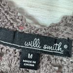 Willi Smith  Boho Cottage Crochet Cardigan Shrug Sweater Taupe Medium Photo 8
