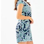 Lilly Pulitzer  Madia Tunic Dress High Tide Navy Scuba Doo White Green‎ Size XXS Photo 4