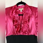 Speechless  Juniors Holiday Dress Hot Pink & Black V Front Satiny Type Sz 3 Photo 1