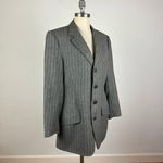 Versace  Pinstripe Soft Wool Blazer Jacket Photo 8
