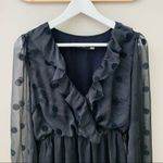 DO+BE  Polkadot Long Sleeve Dress Black Sz Medium Photo 1