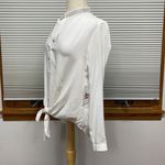 Karen Kane  White New Wave Shine Bright Rhinestone Embellished Blouse Photo 6