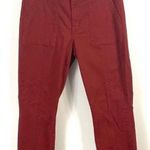 Anthropologie ✨ Jefferson Slim Utility Pants Size 29 Dark Red Chino Ankle✨ Photo 1