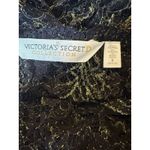 Victoria's Secret  Black Gold Lace Robe‎ 90's Glam Whimsi Goth Small Photo 3