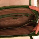 Iman Vegan Crock Cracked Green Shoulder Bag Photo 7