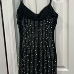 Black mini dress with pearls Photo 1