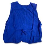 ⭐️VINTAGE AGAPO Open Weave Royal Blue Vest Size 6 Photo 4