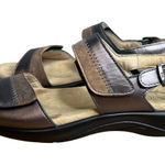 SAS Comfort Sandals Metallic Bronze Brown Leather Adjustable Size 9S 9 Slim Silver Photo 0
