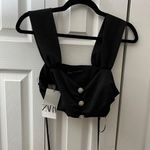 ZARA Cropped Top With Rhinestones Photo 4