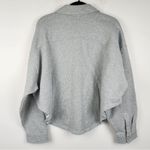Good American Grey Cropped Sweatshirt Jacket Shacket Cotton Size 5/6 (2XL-3XL) Photo 3