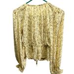 Melrose and Market XXS Yellow Floral Flare Ruffle Sleeves Top Boho NWT Photo 4