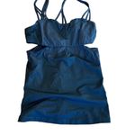 Lululemon  Exquisite Tank II Black Mesh Cut Outs Strappy Luxtreme Sz 4 RARE Photo 2