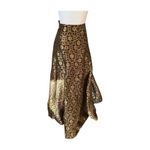 Nazila Couture Metallic Brocade Patterned Women's Skirt, size Large Gold Photo 2