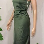 Elegant Green Midi Dress with Pearl Straps Photo 9