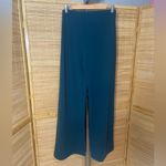 Cemi Ceri dark teal blue wide leg high waist pull on dress pants slacks EUC 2X Photo 2