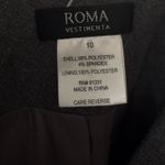 Roma Vestimenta (R) Womens Fitted Cropped Blazer 10 Gray Lapel Pockets EUC Photo 2
