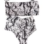 SheIn 161. Black & White Marbled Bikini – Size XL, Two-Piece Swimsuit Photo 2