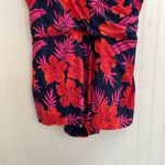 LANDS END Tummy Control Surplice Wrap Swim Dress One Piece Swimsuit Size 18 Blue Photo 5