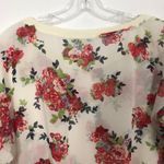 Iris 3/4 Sleeve Chiffon Floral Top Size L Photo 6