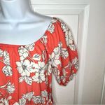 Modcloth  Parker & Rowe Floral Bloom Wildly Tiered Midi Dress Coral Orange XS Photo 3