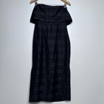 C/MEO COLLECTIVE Black Strapless Side Slit Plaid Refresh Cocktail Dress Size M Photo 2