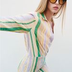 ZARA NWT Cotton Multicolor Stripe Double Breasted Valery Long Sleeve Photo 5