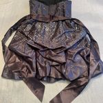 Jessica McClintock Vintage 80s  Gunne Sax Prom Dress Strapless Metallic Gray sz3 Photo 6