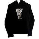 Nike dri-fit just do it black standard fit fleece sweater hoodie athleisure Photo 0