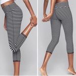 Athleta  Chaturanga Striped Capri Leggings Stripe Black & White Size XXS NWT Photo 1