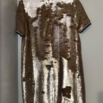 True Religion NWT  M black gold sequin dress wipe up and down sequin design Photo 3