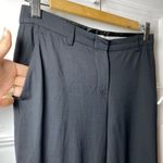 Emporio Armani Wool Blend Straight Leg Tailored Trousers Black Sz 4 Small Photo 3