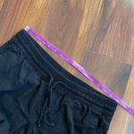 Old Navy  Linen Blend Wide Leg Pull On Drawstring Pants Black Small Photo 7