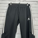 Adidas Black and White Track Pants with Tapered Fit Joggers SZ S Y2K Classic Photo 5