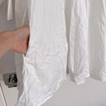 COS  White Short Sleeve A Line Cotton Knee Length Dress Pockets US 4 / Medium Photo 3