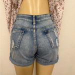 SheIn Blue Distressed Jean Shorts Photo 1