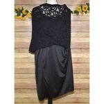Lane Bryant  Women's Plus Size 18/20 Lacy Overlay Sheath Dress LBD Party Event Photo 4