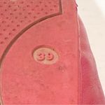 Jimmy Choo  Womens 39/9 Azari/F Leather Embossed Slides Sandals Dragon Fruit Pink Photo 7