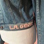 VTG 80s 90s LA GEAR cropped pastel patchwork streetwear jean jacket rockabilly L Size L Photo 7