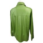 We Wore What Women's Green Faux Leather Vegan Shacket Jacket Shirt Top Size M Photo 5