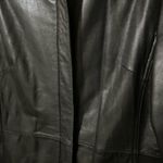 Gallery  Black Leather Women's Jacket Mid-length Sz L Large Photo 3