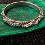 Y2K vintage retro set of 3 bangle bracelets 2 blk 1 silver GVC Black Photo 7