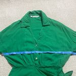 ZARA Green Tie-Waist Blouse Photo 8