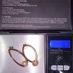 Vintage AVON Pearlesque Faux Pearl Hoop Pierced Earrings Photo 9